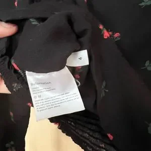 Reformation | Tops | Reformation Kemmy Black Rose Top | Poshmark